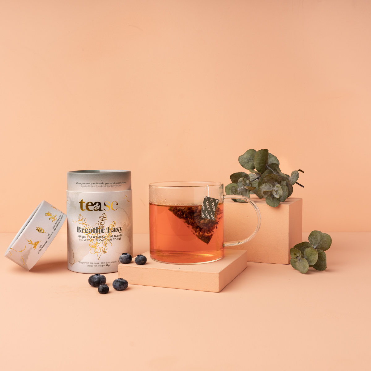Breathe Easy Te - Grønn Te med Eukalyptus og Blåbær