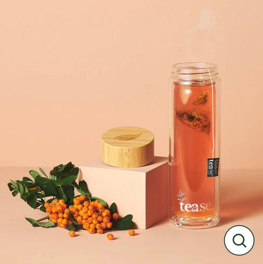 3-i-1 Glassflaske 450ml - Dobbel Vegg med Infuser