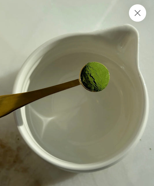 Matcha Skje - Gyllen Måleskje i Rustfritt Stål
