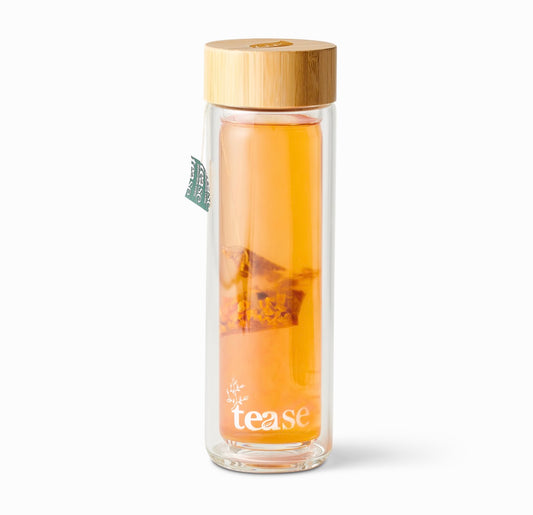 3-i-1 Glassflaske 450ml - Dobbel Vegg med Infuser